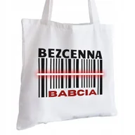 Torby i wózki na zakupy - Torba Bawełniana biała dla Babci Na Prezent ekologiczna Trwały Nadruk - miniaturka - grafika 1