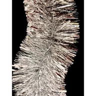 Ozdoby bożonarodzeniowe - Łańcuch choinkowy grubo cięty 200 x 7 cm srebrny - miniaturka - grafika 1