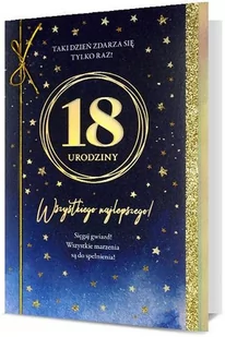Kartka na 18 urodziny bogato zdobiona H2608 - Kartki okolicznościowe i zaproszenia - miniaturka - grafika 1