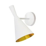 Lampy ścienne - FOGGI W1 kinkiet regulowany loft biały klosz stożek E27 - miniaturka - grafika 1