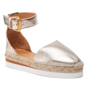 Espadryle damskie - Espadryle See By Chloé - SB26150 Light Gold - grafika 1