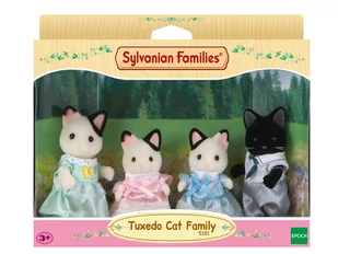 Sylvanian Families Rodzina kotków z czarnym uszkiem EPO-5181 - Figurki dla dzieci - miniaturka - grafika 1