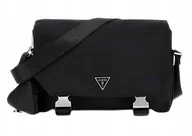 Torby męskie - GUESS CZARNA TORBA NA RAMIĘ Z KLAPĄ LOGO GUESS GMA - miniaturka - grafika 1