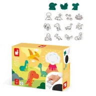 Zabawki kreatywne - Zestaw kreatywny Stempelki Dinozaury 3+ Janod - miniaturka - grafika 1