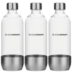 3x Butelka do saturatora SodaStream 1L Stalowa - Akcesoria i części AGD - miniaturka - grafika 1