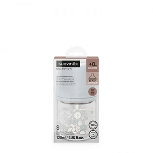 Suavinex BUTELKA SZKLANA 120ML SX PRO PRZEPŁYW WOLNY WONDERLAND NIEBIESKA LIBERTY - Butelki dla niemowląt Suavinex BUTELKA SZKLANA 120ML SX PRO PRZEPŁYW WOLNY WONDERLAND NIEBIESKA LIBERTY - Butelki dla niemowląt - miniaturka - grafika 1