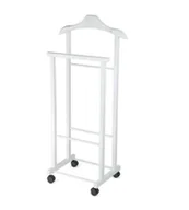 Pudła i pojemniki do przechowywania - Compactor Organizacja garderoby - Wieszak na ubrania 97x33x29 cm, na kółkach, biały RAN7877 - miniaturka - grafika 1