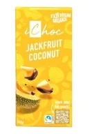 Zdrowa żywność - CZEKOLADA GORZKA Z JACKFRUIT, KOKOSEM I CHRUPIĄCYMI GRANULKAMI CYTRUSÓW FAIR TRADE BIO 80 g - ICHOC - miniaturka - grafika 1