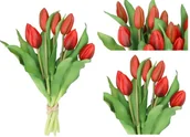 Sztuczne kwiaty - TULIPANY BUKIET TULIPANÓW GUMOWE GUMOWANE JAK ŻYWE 7SZT. - miniaturka - grafika 1