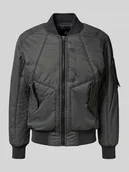 Kurtki męskie - Bomberka z prążkowanymi wykończeniami - miniaturka - grafika 1