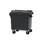 Kosze na śmieci - Pojemnik szary na odpady zmieszane - 1100 l - miniaturka - grafika 1