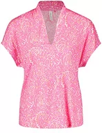 Koszulki i topy damskie - GERRY WEBER Edition T-shirt damski, liliowy/różowy/czerwony/pomarańczowy nadruk, 48 - miniaturka - grafika 1