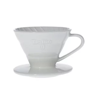 TIAMO Ceramiczny drip Tiamo z uchem V01 Biały 4715660755370 - Zaparzacze i kawiarki - miniaturka - grafika 3