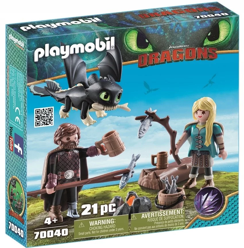 Playmobil Dragons Hiccup and Astrid Playset 70040