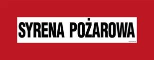 BC111 SYRENA POŻAROWA, PS - PŁYTA PCV 1MM FOTOLUMINESCENCYJNA; (540X210MM) - Systemy ekspozycyjne i znaki informacyjne - miniaturka - grafika 1