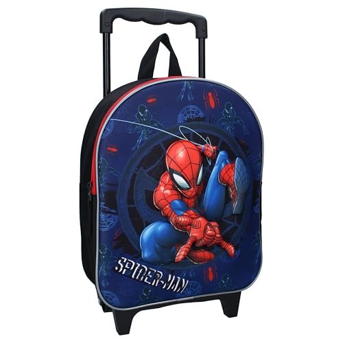 Plecak na kółkach 3D Spider-Man Great Escapes, Czarny, One size, Klasyczny