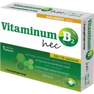 Hecpharma Witamina B2 60 szt. - Witaminy i minerały - miniaturka - grafika 2