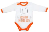 Body dla niemowląt - Body niemowlęce KOCHAM CIĘ PO SAME USZY białe 68 - miniaturka - grafika 1