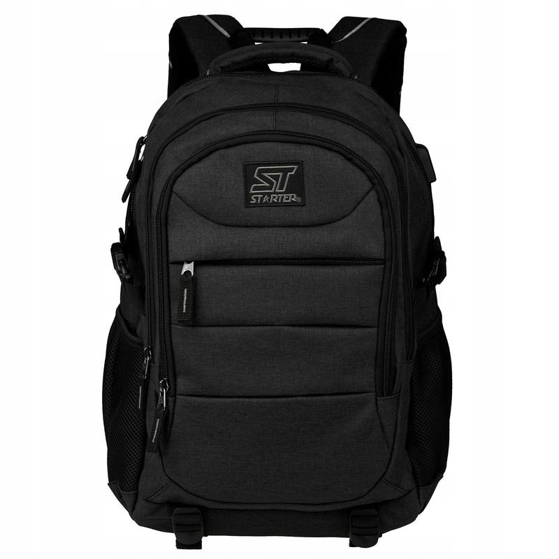 Plecak szkolny wycieczkowy wielokomorowy duży Starter czarny