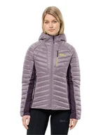 Kurtki damskie - Jack Wolfskin Kurtka pikowana "Routeburn Pro" w kolorze fioletowym - miniaturka - grafika 1