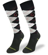 Skarpetki damskie - Podkolanówki jeździeckie w romby SPJF granat szary, M, 39-42 - miniaturka - grafika 1