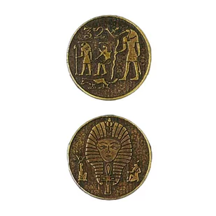 Egipska Złota Metalowa Moneta 1 szt - Gry planszowe - miniaturka - grafika 1