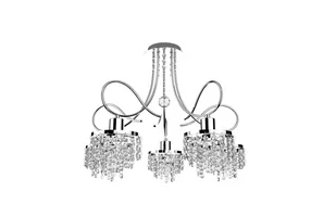 Krislamp Tina KR 403-5PL lampa wisząca zwis 5x40W E17 chrom - Lampy sufitowe - miniaturka - grafika 2