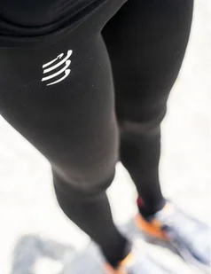COMPRESSPORT kompresyjne legginsy do biegania damskie UNDER CONTROL TIGHTS czarne - Spodnie sportowe damskie - miniaturka - grafika 4