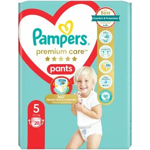 Pampers Premium Care Pants Pieluchomajtki rozmiar 5 Junior 20 sztuk Pampers - Pozostałe kosmetyki - miniaturka - grafika 1
