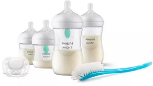 AVENT Zestaw startowy z serii NATURAL RESPONSE z nakładką antykolkową AirFree (butelki, smoczek ortodontyczny, szczotka) SCD657/11 - Butelki dla niemowląt - miniaturka - grafika 1