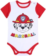Body dla niemowląt - Biało-czerwone body niemowlęce MARSHALL Psi Patrol NICKELODEON 9 m 74 cm - miniaturka - grafika 1