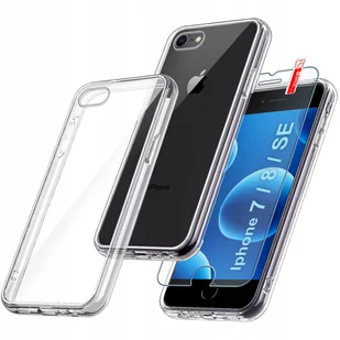 Etui do iPhone 7 8 SE 2020 2022 WZMACNIANE CLEAR CASE 2MM + Szkło - Etui i futerały do telefonów - miniaturka - grafika 1