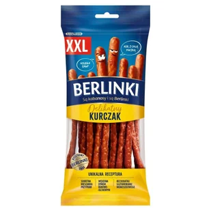 Berlinki XXL Kabanosy delikatny kurczak 150 g - Kiełbasa i wędliny - miniaturka - grafika 1
