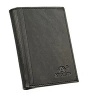 Portfele - Portfel Męski Skórzany ANDRUS (PL) Skóra Licowa Duży Pionowy Bez Zapięcia Dwa Skrzydełka Duża Kieszeń Na Bilon 13 x 10 x 3 [cm] - miniaturka - grafika 1