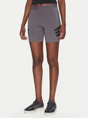 Spodenki damskie - adidas Kolarki Future Icons 3-Stripes JE0170 Szary Slim Fit - miniaturka - grafika 1