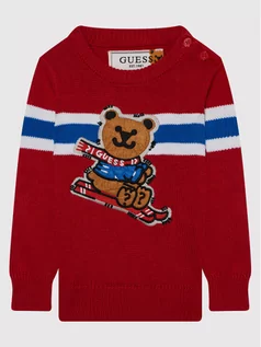 Swetry dla chłopców - Guess Sweter N1BR03 Z2NN0 Czerwony Regular Fit - grafika 1