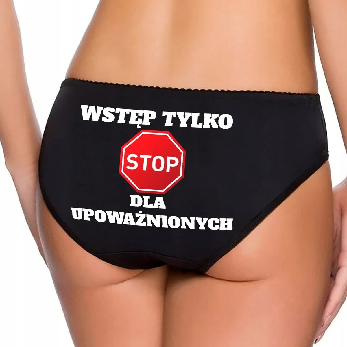 CZARNE MAJTKI Figi Dla Partnerki Na Walentynki DLA UPOWAŻNIONYCH Wz Rozm XL