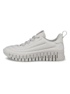 Ecco Skórzane sneakersy w kolorze szarym - Trampki damskie - miniaturka - grafika 1