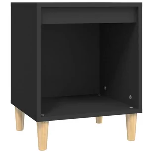 Lumarko Szafka nocna, czarny, 40x35x50 cm, materiał drewnopochodny - Szafki nocne - miniaturka - grafika 3