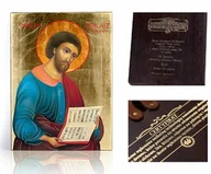 Ikony i obrazy sakralne - Ikona religijna Święty Łukasz Ewangelista - miniaturka - grafika 1
