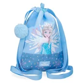 Plecaki szkolne i tornistry - Joumma Bags Disney Frozen Magic Ice plecak dziecięcy, niebieski, wykonany z poliestru, regulowane paski na ramię dla wygodnego przenoszenia, różne przegrody, z brelokiem z pomponem, niebieski, - miniaturka - grafika 1