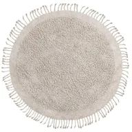 Dywany - Dywan shaggy okrągły bawełniany ⌀ 140 cm beżowy BITLIS - miniaturka - grafika 1