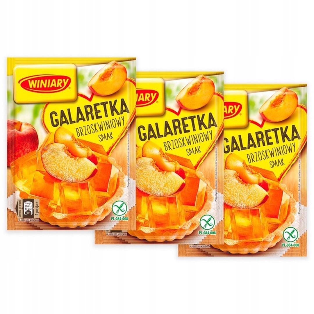 Winiary Galaretka brzoskwiniowy smak 71 g x 3 sztuk
