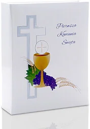 Album wsuwany Lotmar Komunia Fioletowy (128 zdjęć 10x15) - Pamiątka Pierwszej Komunii Świętej - miniaturka - grafika 1