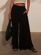 Spodnie damskie - LA Angels Spodnie w kolorze czarnym - miniaturka - grafika 1