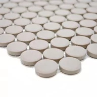 Płytki ceramiczne - Mozaika gresowa Jasny Szary Kółka Matowa 31,5x29,4x0,5 cm - miniaturka - grafika 1