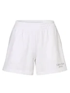 Spodnie sportowe damskie - Calvin Klein Jeans Damskie spodenki dresowe, biały - miniaturka - grafika 1