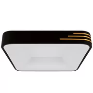 Lampy sufitowe - Ledowy plafon do sypialni 4167 Ideus 24W 4200K czarny złoty - miniaturka - grafika 1