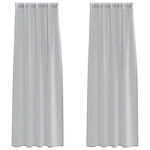 vidaXL Zasłony z zasłonami 2 pcs Ciemny szary 140 x 245 cm Poliester - Zasłony vidaXL Zasłony z zasłonami 2 pcs Ciemny szary 140 x 245 cm Poliester - Zasłony - miniaturka - grafika 1