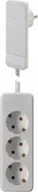 Listwy zasilające - Bachmann Płaskie złącze BACHMANN SmartPlug z 3 gniazdami z uziemieniem, białe, 1,6 m - miniaturka - grafika 1